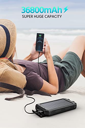 Power-Bank-Portable-Charger-Solar - 36800mAh
