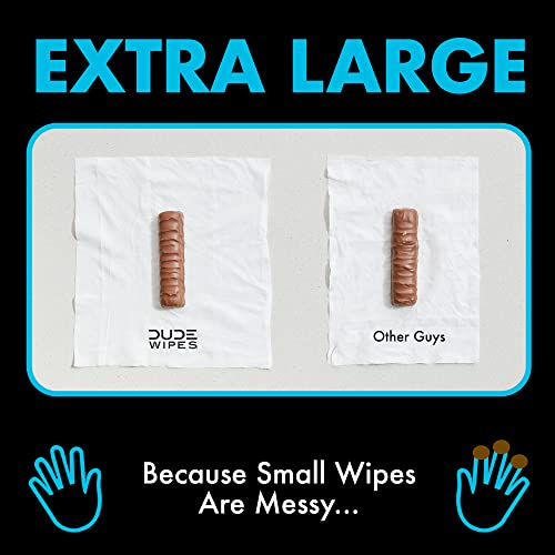 DUDE Wipes Flushable Wipes Dispenser, Unscented Wet Wipes with Vitamin-E & Aloe for at-Home Use, Septic and Sewer Safe, 48 Count (144ct, Pack of 3)
