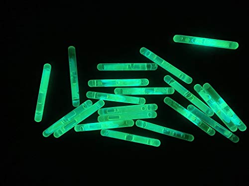 GiftExpress 100 Pcs Small Green Glow Sticks/Mini Glow Sticks/Fishing Floats Perfect for Stuffing Easter Egg/Zombie Party/Easter Egg Hunt/Halloween Decoration