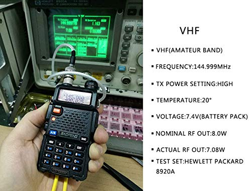 BaoFeng UV-5R 8W High Power Two Way Radio Ham Radio Dual Band Portable Radio Tri-Power Handheld Walkie Talkies