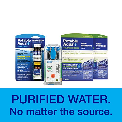 Potable Aqua Water Purification, Water Treatment Tablets - 50 Count Twin Pack