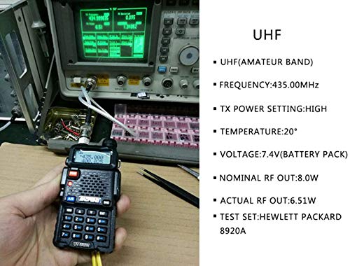 BaoFeng UV-5R 8W High Power Two Way Radio Ham Radio Dual Band Portable Radio Tri-Power Handheld Walkie Talkies