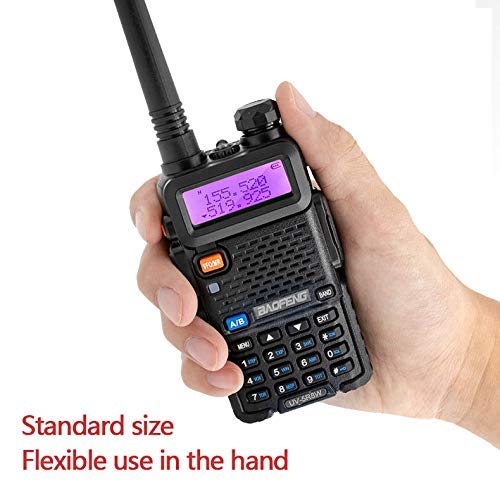  BAOFENG UV-5R 8W Ham Radio High Power Dual Band Portable Two  Way Radio Long Range Rechargeable Handheld Radio (Black-1Pack)… :  Electronics