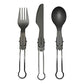 Valtcan Titanium Folding Cutlery 3 Pc Utensil Set