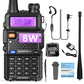 BaoFeng UV-5R 8W High Power Two Way Radio Ham Radio Dual Band Portable Radio Tri-Power Handheld Walkie Talkies